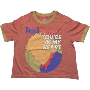 Rod Stewart - In My Heart Ringer Lady Orange Crop Top: in the group MERCHANDISE / T-shirt / Pop-Rock at Bengans Skivbutik AB (5543179r)