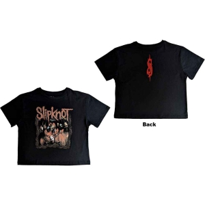 Slipknot - Band Frame Lady Bl Crop Top: in the group MERCHANDISE / T-shirt / Heavy Metal at Bengans Skivbutik AB (5543183r)