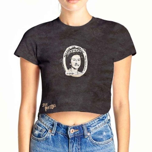Sex Pistols - God Save The Queen Lady Bl Dip-Dye Crop in the group MERCHANDISE / T-shirt / Punk at Bengans Skivbutik AB (5543185r)