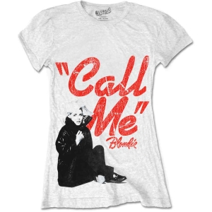 Blondie - Call Me Lady Wht  in the group MERCHANDISE / T-shirt / Pop-Rock at Bengans Skivbutik AB (5543863r)