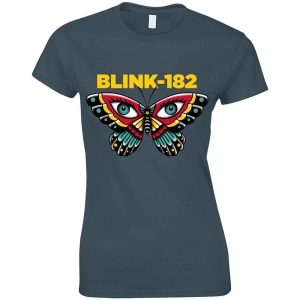 Blink-182 - Butterfly Lady Navy  in the group MERCHANDISE / T-shirt / Pop-Rock at Bengans Skivbutik AB (5543886r)