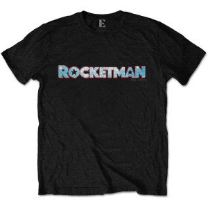 Elton John - Rocketman Movie Logo Uni Bl in the group MERCHANDISE / T-shirt / Pop-Rock at Bengans Skivbutik AB (5543917r)
