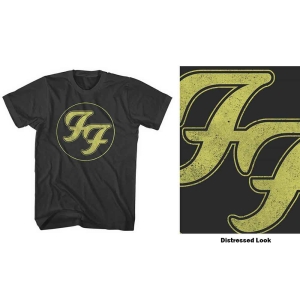 Foo Fighters - Distressed Ff Logo Uni Bl  in the group MERCHANDISE / T-shirt / Pop-Rock at Bengans Skivbutik AB (5543951r)