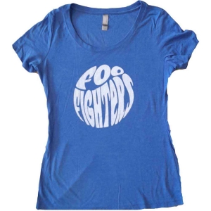 Foo Fighters - 70S Logo Lady Blue  in the group MERCHANDISE / T-shirt / Pop-Rock at Bengans Skivbutik AB (5543954r)