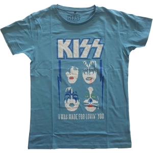 Kiss - Made For Lovin' You Uni Blue in the group MERCHANDISE / T-shirt / Hårdrock at Bengans Skivbutik AB (5544478)