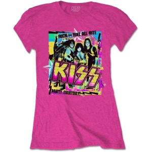 Kiss - Party Everyday Lady Pink in the group MERCHANDISE / T-shirt / Heavy Metal at Bengans Skivbutik AB (5544533)