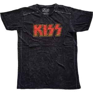 Kiss - Classic Logo Snow Wash Uni Bl in the group MERCHANDISE / T-shirt / Heavy Metal at Bengans Skivbutik AB (5544842r)