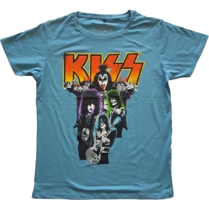 Kiss - Neon Band Uni Blue in the group MERCHANDISE / T-shirt / Hårdrock at Bengans Skivbutik AB (5544851r)