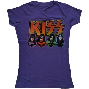 Kiss - Logo, Faces & Icons Lady Purp in the group MERCHANDISE / T-shirt / Hårdrock at Bengans Skivbutik AB (5544864r)
