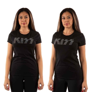 Kiss - Logo Diamante Lady Bl in the group MERCHANDISE / T-shirt / Heavy Metal at Bengans Skivbutik AB (5544867r)