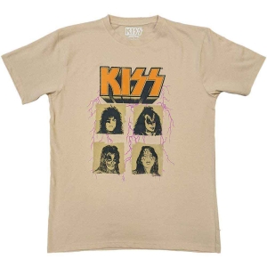 Kiss - Lightning Photo Uni Sand  in the group MERCHANDISE / T-shirt / Hårdrock at Bengans Skivbutik AB (5544888r)