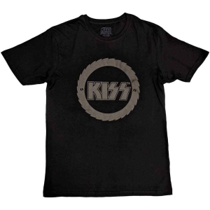 Kiss - Buzzsaw Logo Hi-Build Uni Bl  in the group MERCHANDISE / T-shirt / Hårdrock at Bengans Skivbutik AB (5544891r)