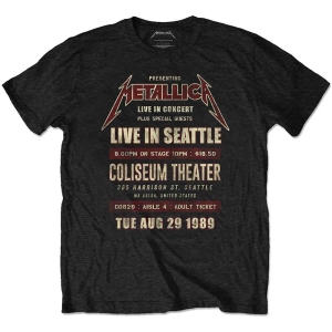 Metallica - Seattle '89 Uni Bl Eco in the group MERCHANDISE / T-shirt / Heavy Metal at Bengans Skivbutik AB (5544899r)