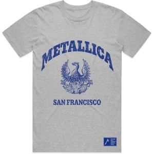 Metallica - College Crest Uni Grey in the group MERCHANDISE / T-shirt / Heavy Metal at Bengans Skivbutik AB (5544919r)