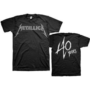 Metallica - 40Th Anniversary Songs Logo Uni Bl in the group MERCHANDISE / T-shirt / Heavy Metal at Bengans Skivbutik AB (5544924r)