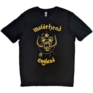 Motorhead - England Classic Gold Uni Bl  in the group MERCHANDISE / T-shirt / Hårdrock at Bengans Skivbutik AB (5544944r)