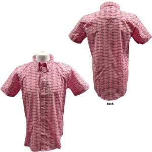 Pink Floyd - Courier Pattern Uni Pink Shirt:  S in the group MERCHANDISE / T-shirt / Pop-Rock at Bengans Skivbutik AB (5545571r)