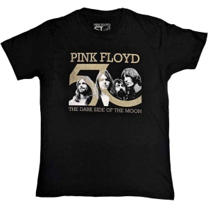 Pink Floyd - Band Photo & 50Th Logo Uni Bl in the group MERCHANDISE / T-shirt / Pop-Rock at Bengans Skivbutik AB (5545620r)