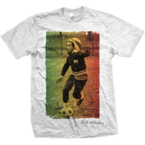 Bob Marley - Rasta Football Slub Uni Grey in the group MERCHANDISE / T-shirt / Reggae at Bengans Skivbutik AB (5546018)