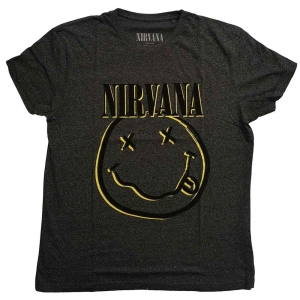 Nirvana - Inverse Happy Face Uni Brindle in the group MERCHANDISE / T-shirt / Pop-Rock at Bengans Skivbutik AB (5546475r)