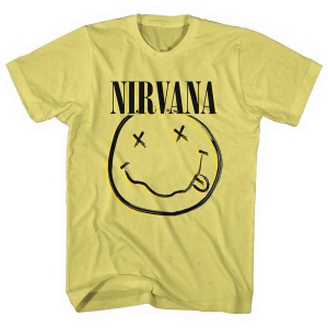 Nirvana - Inverse Happy Face Uni Yell in the group MERCHANDISE / T-shirt / Pop-Rock at Bengans Skivbutik AB (5546478r)