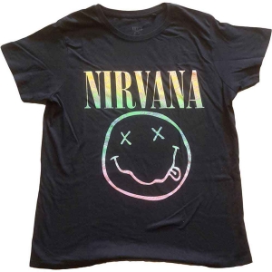 Nirvana - Sorbet Ray Happy Face Lady Bl  in the group MERCHANDISE / T-shirt / Pop-Rock at Bengans Skivbutik AB (5546486r)