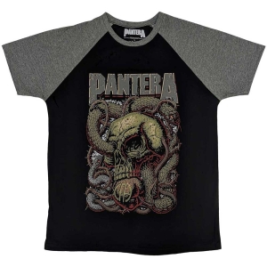 Pantera - Serpent Skull Uni Bl/Grey Raglan in the group MERCHANDISE / T-shirt / Heavy Metal at Bengans Skivbutik AB (5546634r)