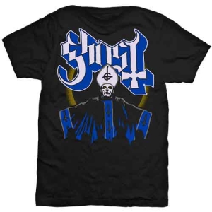 Ghost - Papa & Band Uni Bl  in the group MERCHANDISE / T-shirt / Hårdrock at Bengans Skivbutik AB (5546772r)