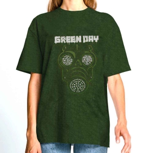 Green Day - Gas Mask Uni Khaki Dip-Dye in the group MERCHANDISE / T-shirt / Punk at Bengans Skivbutik AB (5547163r)