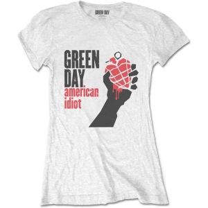 Green Day - American Idiot Lady Wht in the group MERCHANDISE / T-shirt / Punk at Bengans Skivbutik AB (5547184r)