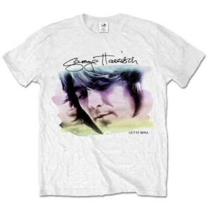 George Harrison - Water Colour Portrait Uni Wht  in the group MERCHANDISE / T-shirt / Pop-Rock at Bengans Skivbutik AB (5547200r)