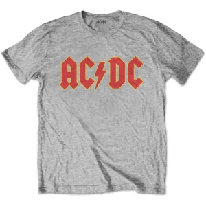 Ac/Dc - Logo Boys Heather T-Shirt in the group MERCH / Minsishops-merch / Ac/Dc at Bengans Skivbutik AB (5548597r)