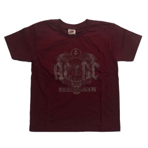 Ac/Dc - Black Ice Boys T-Shirt Maroon in the group MERCHANDISE / Merch / Hårdrock at Bengans Skivbutik AB (5548601r)