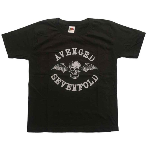 Avenged Sevenfold - Classic Deathbat Boys T-Shirt Char in the group MERCHANDISE / Merch / Hårdrock at Bengans Skivbutik AB (5548614r)