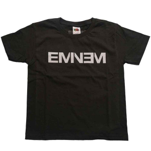 Eminem - Eminem Logo Boys T-Shirt Char in the group MERCHANDISE / Merch / Hip Hop-Rap at Bengans Skivbutik AB (5548679r)