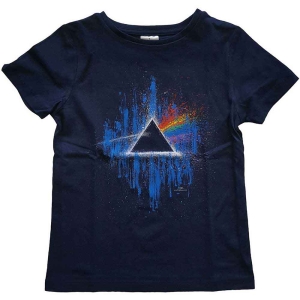 Pink Floyd - Dsotm Blue Splatter Boys T-Shirt Navy in the group MERCHANDISE / Merch / Pop-Rock at Bengans Skivbutik AB (5548690r)