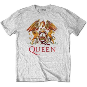 Queen - Classic Crest Boys T-Shirt Heather in the group MERCHANDISE / Merch / Pop-Rock at Bengans Skivbutik AB (5548803r)