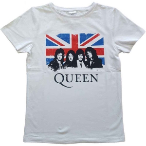 Queen - Vtge Union Jack Boyst-Shirt  Wht in the group MERCHANDISE / Merch / Pop-Rock at Bengans Skivbutik AB (5548808r)
