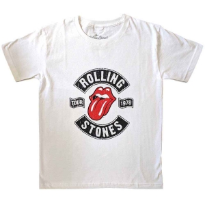 Rolling Stones - Us Tour 1978 Boys T-Shirt Wht in the group MERCHANDISE / Merch / Pop-Rock at Bengans Skivbutik AB (5548831r)