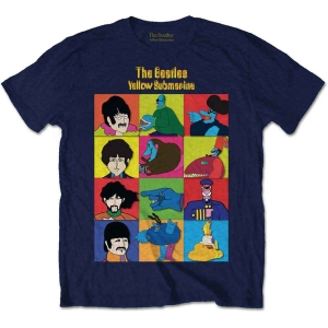 The Beatles - Yellowsub Characters Boys T-Shirt Navy in the group MERCHANDISE / Merch / Pop-Rock at Bengans Skivbutik AB (5548871r)