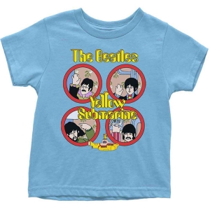The Beatles - Yellowsub Holes Lht Blue T-Shirt in the group MERCHANDISE / Merch / Pop-Rock at Bengans Skivbutik AB (5548874r)