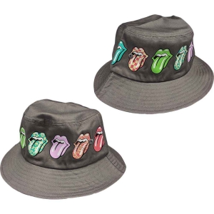 Rolling Stones - Multi Tongue Pattern Grey Bucket Hat in the group MERCHANDISE / Merch / Pop-Rock at Bengans Skivbutik AB (5550279r)