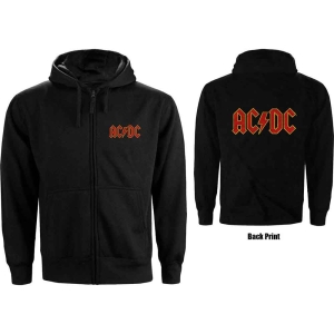 Ac/Dc - Logo Backprint Lady Bl Zip Hoodie in the group MERCHANDISE / Hoodies / Hårdrock at Bengans Skivbutik AB (5550920r)