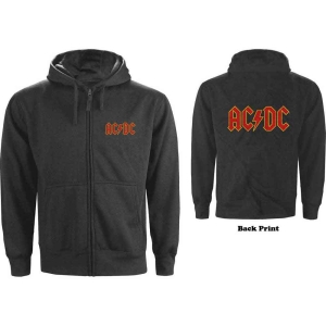 Ac/Dc - Logo Backprint Uni Char Zip Hoodie in the group MERCHANDISE / Hoodies / Hårdrock at Bengans Skivbutik AB (5550922r)