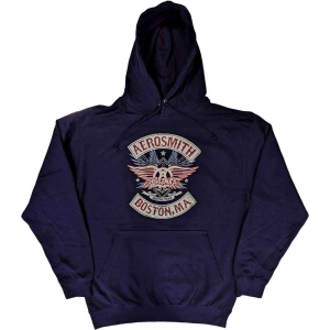 Aerosmith - Boston Pride Uni Navy Hoodie in the group MERCHANDISE / Hoodies / Hårdrock at Bengans Skivbutik AB (5551287r)