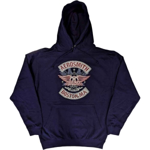 Aerosmith - Boston Pride Uni Navy Hoodie in the group MERCHANDISE / Hoodies / Hårdrock at Bengans Skivbutik AB (5551287r)