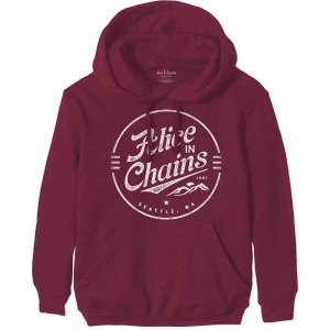 Alice In Chains - Circle Emblem Uni Maroon Hoodie in the group MERCHANDISE / Hoodies / Pop-Rock at Bengans Skivbutik AB (5551291r)