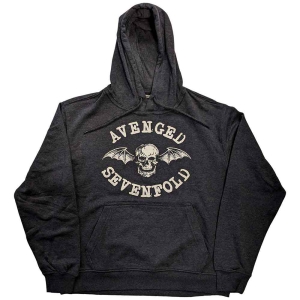 Avenged Sevenfold - Logo Uni Grey Hoodie in the group MERCHANDISE / Hoodies / Hårdrock at Bengans Skivbutik AB (5551301r)