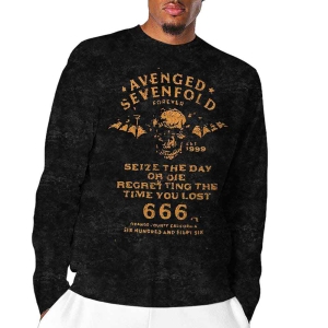 Avenged Sevenfold - Sieze The Day Uni Bl Dip-Dye L/S in the group MERCHANDISE / Hoodies / Hårdrock at Bengans Skivbutik AB (5551304r)