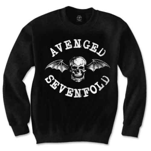 Avenged Sevenfold - Classic Deathbat Uni Bl Sweatshirt in the group MERCHANDISE / Hoodies / Hårdrock at Bengans Skivbutik AB (5551305r)